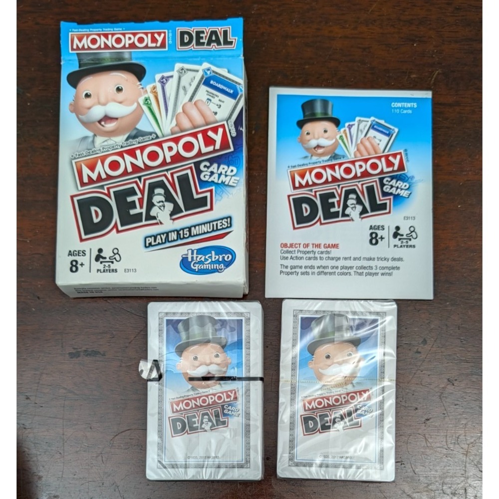 Monopoly Deal Card Game 2008 Hasbro Complete 110 Cards Sealed Original Box